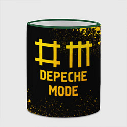 Кружка 3D Depeche Mode - gold gradient, цвет: 3D-зеленый кант — фото 2