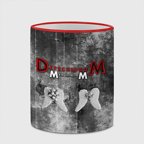 Кружка цветная Depeche Mode - Memento Mori gothic / 3D-Красный кант – фото 2