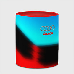 Кружка 3D AUDI sport brend color, цвет: 3D-белый + красный — фото 2