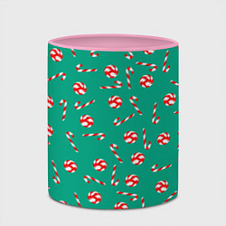 Кружка 3D Рождественский дождь из леденцов, цвет: 3D-белый + розовый — фото 2