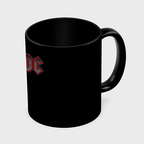 Кружка цветная PZDC - ACDC / 3D-Белый + черный – фото 1