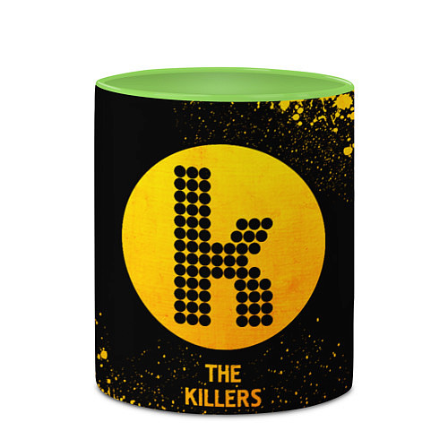Кружка цветная The Killers - gold gradient / 3D-Белый + светло-зеленый – фото 2