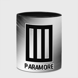 Кружка 3D Paramore glitch на светлом фоне, цвет: 3D-белый + черный — фото 2