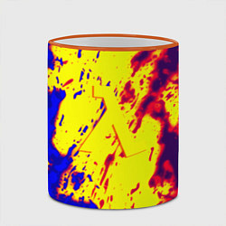 Кружка 3D Half life toxic yellow fire, цвет: 3D-оранжевый кант — фото 2