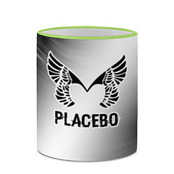 Кружка 3D Placebo glitch на светлом фоне, цвет: 3D-светло-зеленый кант — фото 2