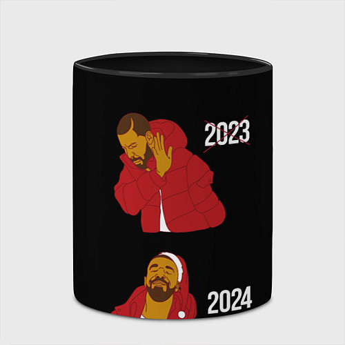 Кружка цветная Дрейк 2023-2024 / 3D-Белый + черный – фото 2