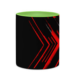 Кружка 3D Красные стрелки, цвет: 3D-белый + светло-зеленый — фото 2