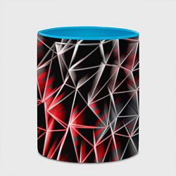 Кружка 3D Текстуры сетка, цвет: 3D-белый + небесно-голубой — фото 2