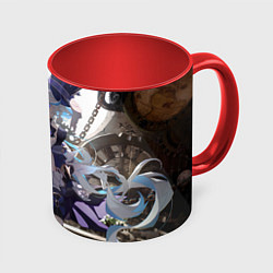 Кружка 3D Genshin Impact Фурина, цвет: 3D-белый + красный