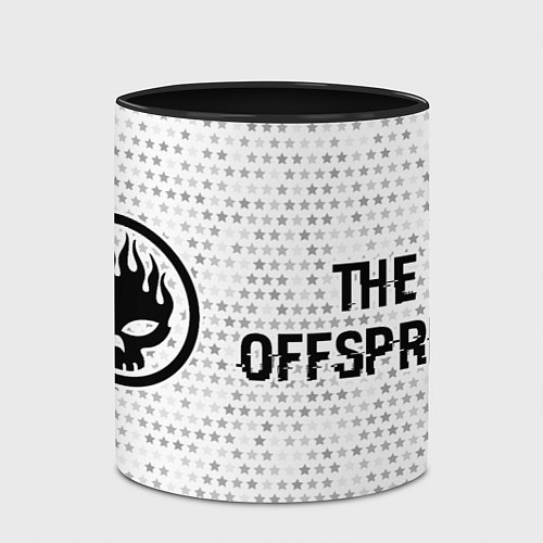 Кружка цветная The Offspring glitch на светлом фоне по-горизонтал / 3D-Белый + черный – фото 2