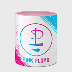 Кружка 3D Pink Floyd neon gradient style, цвет: 3D-белый + розовый — фото 2