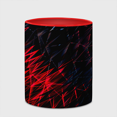 Кружка цветная Красно чёрные узоры / 3D-Белый + красный – фото 2
