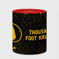 Кружка 3D Thousand Foot Krutch - gold gradient по-горизонтал, цвет: 3D-белый + красный — фото 2