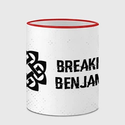 Кружка 3D Breaking Benjamin glitch на светлом фоне по-горизо, цвет: 3D-красный кант — фото 2