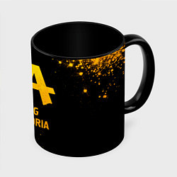 Кружка 3D Asking Alexandria - gold gradient, цвет: 3D-белый + черный