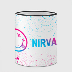 Кружка 3D Nirvana neon gradient style по-горизонтали, цвет: 3D-черный кант — фото 2