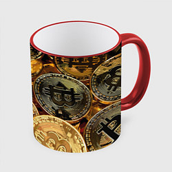 Кружка 3D Золото цифровой эры, цвет: 3D-красный кант