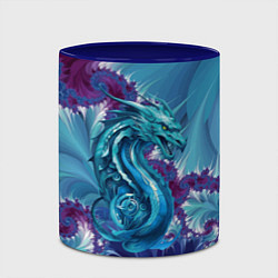 Кружка 3D Dragon - irezumi - ai art, цвет: 3D-белый + синий — фото 2