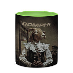 Кружка 3D Richter und henker Oomph, цвет: 3D-белый + светло-зеленый — фото 2