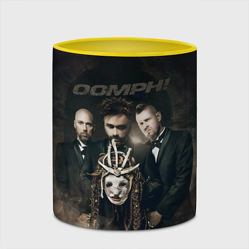 Кружка цветная Oomph ritual / 3D-Белый + желтый – фото 2