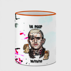 Кружка 3D Lil peep rap band, цвет: 3D-оранжевый кант — фото 2