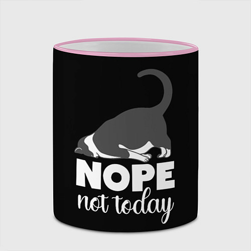 Кружка цветная Nope not today / 3D-Розовый кант – фото 2
