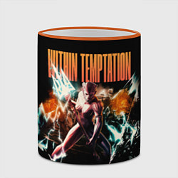 Кружка 3D Within Temptation the fire within, цвет: 3D-оранжевый кант — фото 2