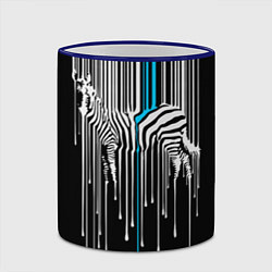 Кружка 3D Штрихкод зебра, цвет: 3D-синий кант — фото 2