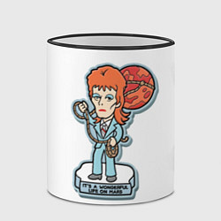 Кружка 3D David Bowie - Life on Mars, цвет: 3D-черный кант — фото 2