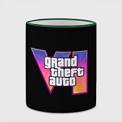 Кружка 3D Grand Theft Auto 6, цвет: 3D-зеленый кант — фото 2