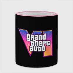 Кружка 3D Grand Theft Auto 6, цвет: 3D-розовый кант — фото 2