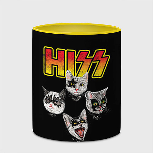 Кружка цветная HISS / 3D-Белый + желтый – фото 2