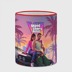 Кружка 3D Главные герои gta 6, цвет: 3D-красный кант — фото 2