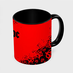 Кружка 3D AC DC skull rock краски, цвет: 3D-белый + черный