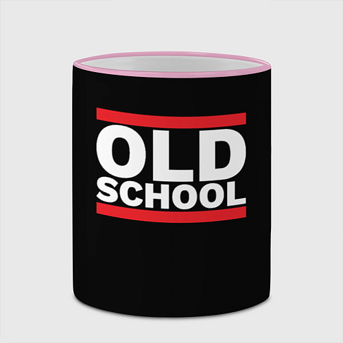 Кружка цветная Old school - experience / 3D-Розовый кант – фото 2