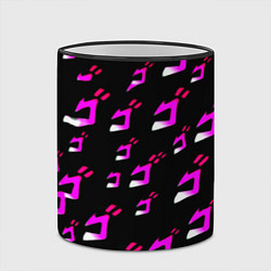 Кружка 3D JoJos Bizarre neon pattern logo, цвет: 3D-черный кант — фото 2