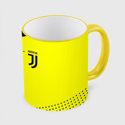 Кружка 3D Juventus спортивные краски, цвет: 3D-желтый кант