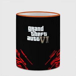 Кружка 3D GTA6 stripes game, цвет: 3D-оранжевый кант — фото 2