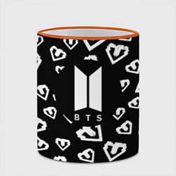 Кружка 3D BTS band black kpop, цвет: 3D-оранжевый кант — фото 2