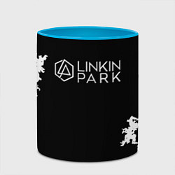 Кружка 3D Linkin Park рок бенд, цвет: 3D-белый + небесно-голубой — фото 2