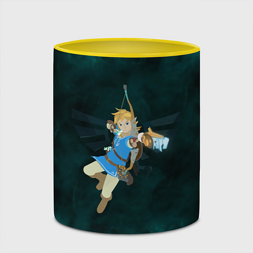 Кружка цветная Zelda the game / 3D-Белый + желтый – фото 2