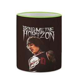 Кружка 3D Oli Sykes - Bring Me the Horizon, цвет: 3D-светло-зеленый кант — фото 2