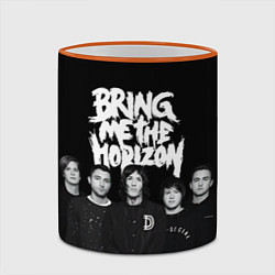 Кружка 3D Bring me the horizon - group, цвет: 3D-оранжевый кант — фото 2