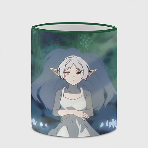 Кружка цветная Sousou no Frieren / 3D-Зеленый кант – фото 2