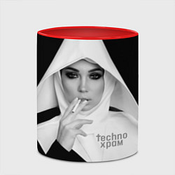 Кружка 3D Techno храм роковая монашка, цвет: 3D-белый + красный — фото 2