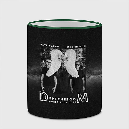 Кружка цветная Depeche Mode - Memento mori worldwilde tour / 3D-Зеленый кант – фото 2