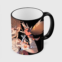 Кружка 3D Genshin Impact Yoimiya, цвет: 3D-черный кант