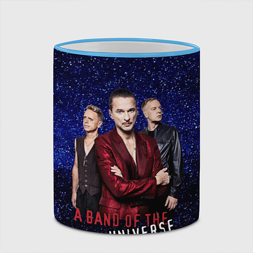 Кружка цветная Depeche Mode - A universe band / 3D-Небесно-голубой кант – фото 2