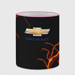 Кружка 3D Chevrolet лого шторм, цвет: 3D-розовый кант — фото 2