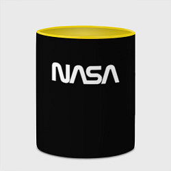 Кружка 3D NASA space logo, цвет: 3D-белый + желтый — фото 2